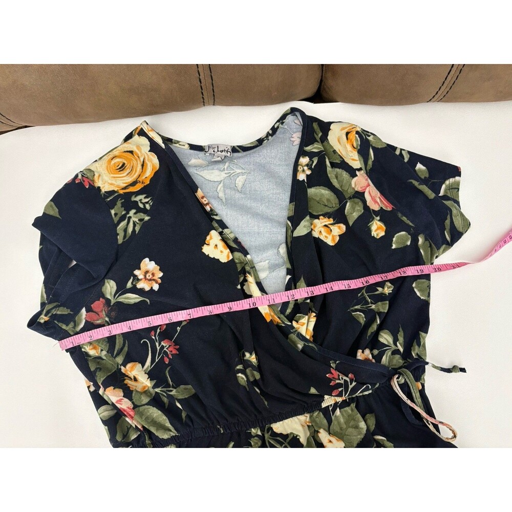 J For Justify Women’s Romper Floral XL Short Sleeve Surplice Neck Elastic Waist - Picture 5 of 11